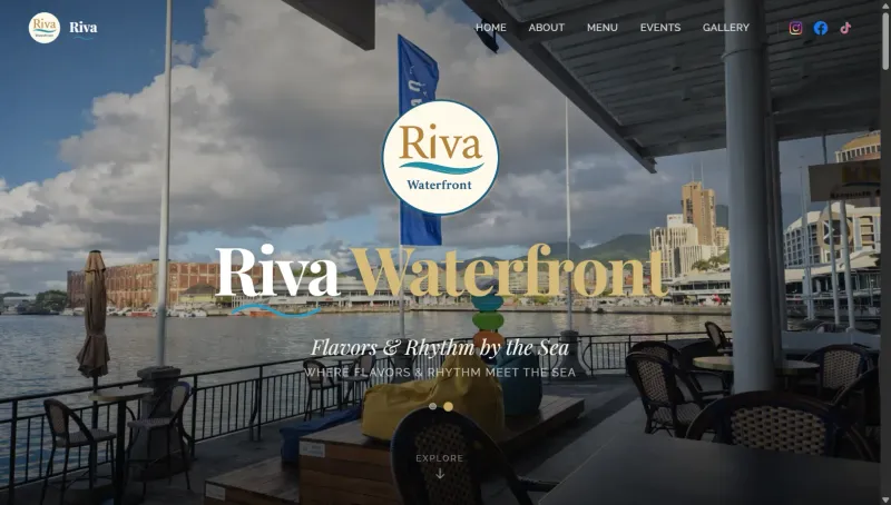 Riva Waterfront website hero